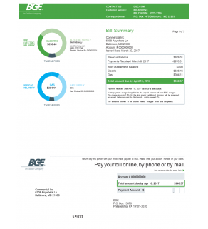 Electric Bill, BGE